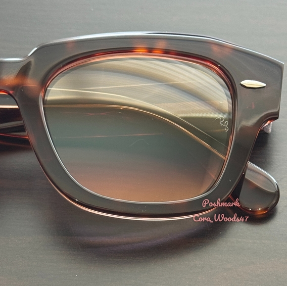 Ray Ban State Street Gradient Brown Lens RB2186 Tortoise Frame Unisex New - Picture 8 of 17